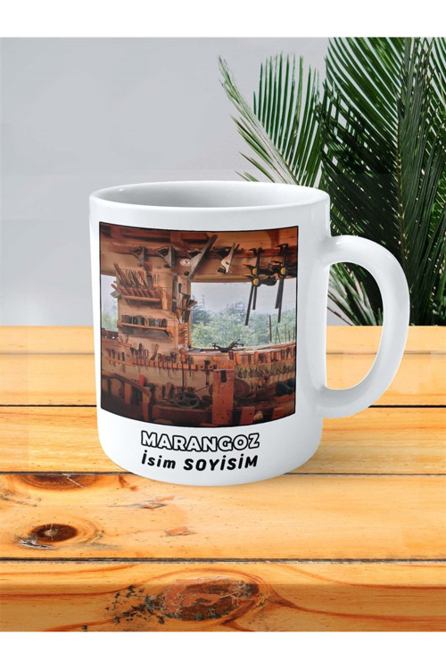 Art hedi̇ye marangoz Meslek Baskılı Kupa Bardak Çift Taraflı baskı kişiye özel model
