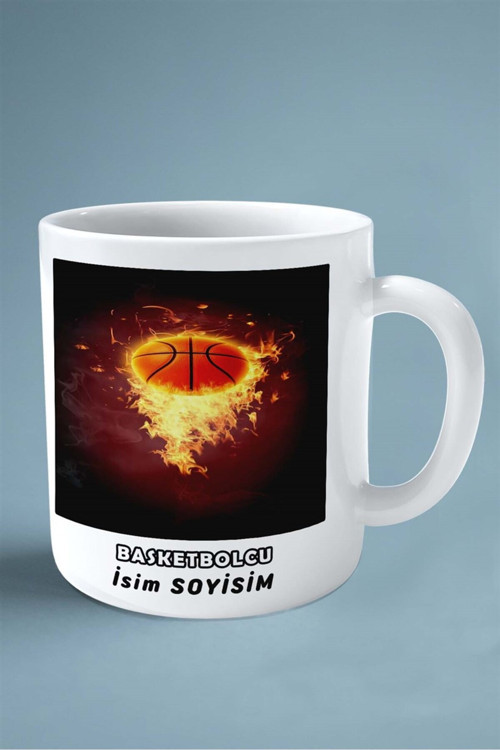 Art hedi̇ye basketbolcu basketbol basket Baskılı Kupa Bardak Çift Taraflı baskı kişiye özel model 32