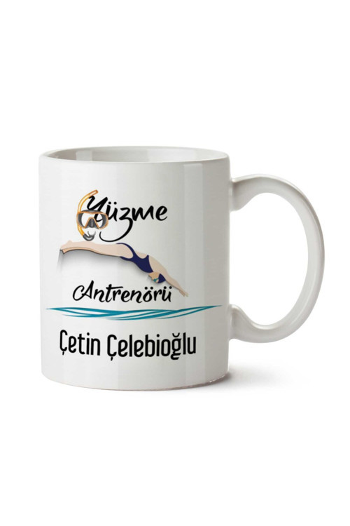 Art hedi̇ye Kişiye Özel Yüzme Antrenörü Kupa Bardak