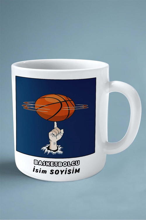 Art hedi̇ye basketbolcu basketbol basket Baskılı Kupa Bardak Çift Taraflı baskı kişiye özel model 38