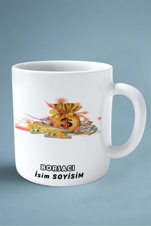 Art hedi̇ye borsacı Baskılı Kupa Bardak Çift Taraflı baskı kişiye özel model 28