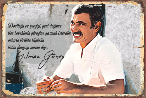 Yılmaz Güney Hapishane Yeşilçam Retro Ahşap Poster 20x30