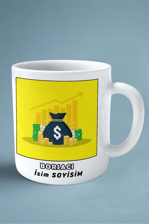 Art hedi̇ye borsacı Baskılı Kupa Bardak Çift Taraflı baskı kişiye özel model 3