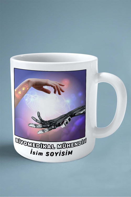 Art hedi̇ye biyomedikal mühendisi Baskılı Kupa Bardak Çift Taraflı baskı kişiye özel model 9