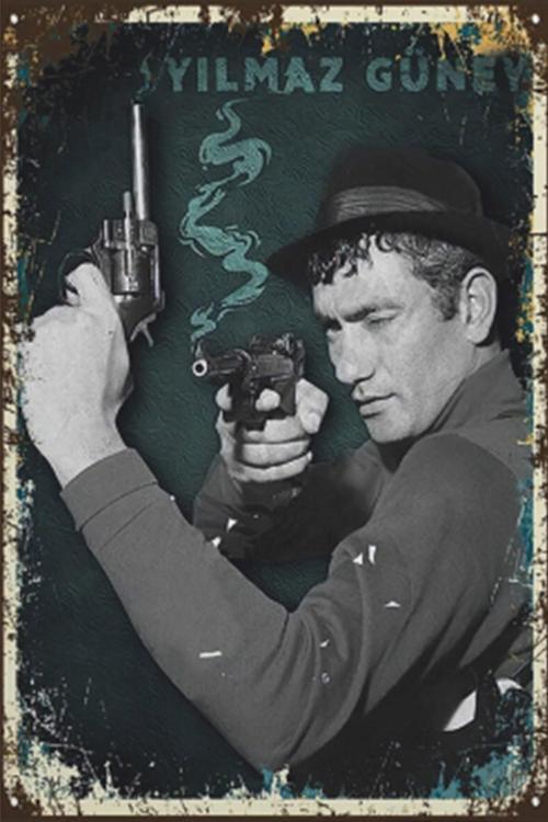 Yılmaz Güney Silah Sinema Yeşilçam Retro Ahşap Poster 20x30