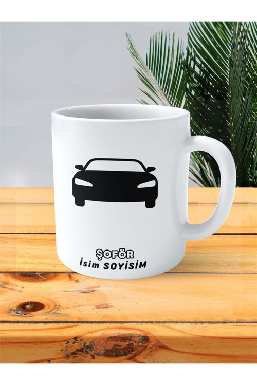 Art hedi̇ye şoför Meslek Baskılı Kupa Bardak Çift Taraflı baskı kişiye özel model 6