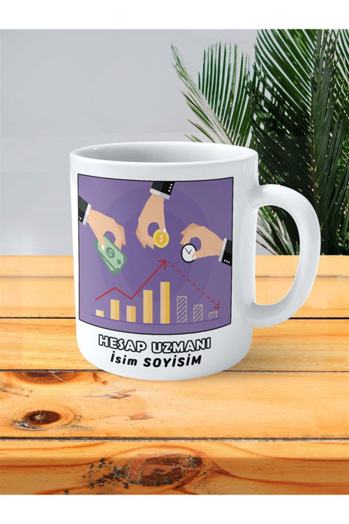 Art hedi̇ye hesap uzmanı Meslek Baskılı Kupa Bardak Çift Taraflı baskı kişiye özel model