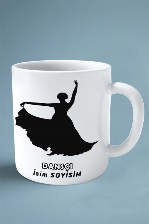 Art hedi̇ye dansçı dans Meslek Baskılı Kupa Bardak Çift Taraflı baskı kişiye özel model 4