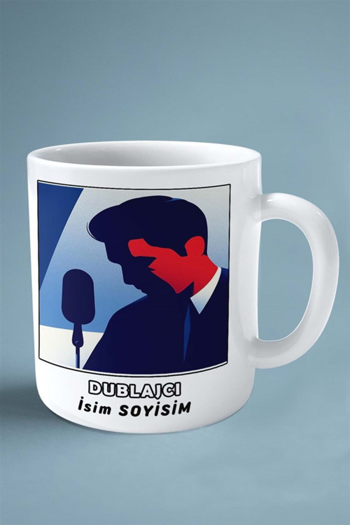 Art hedi̇ye dublajcı dublaj Meslek Baskılı Kupa Bardak Çift Taraflı baskı kişiye özel model 2