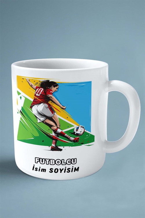 Art hedi̇ye futbolcu futbol Meslek Baskılı Kupa Bardak Çift Taraflı baskı kişiye özel model 8