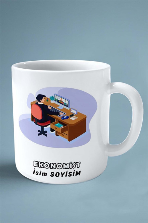 Art hedi̇ye ekonomist Meslek Baskılı Kupa Bardak Çift Taraflı baskı kişiye özel model 5