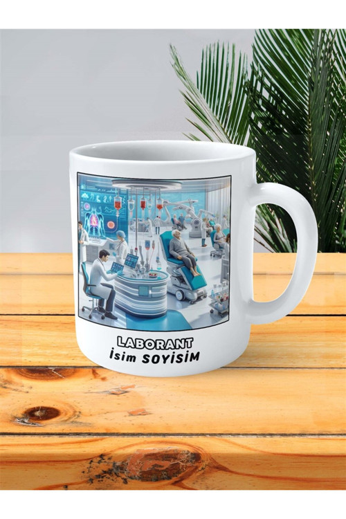 Art hedi̇ye laborant Meslek Baskılı Kupa Bardak Çift Taraflı baskı kişiye özel model