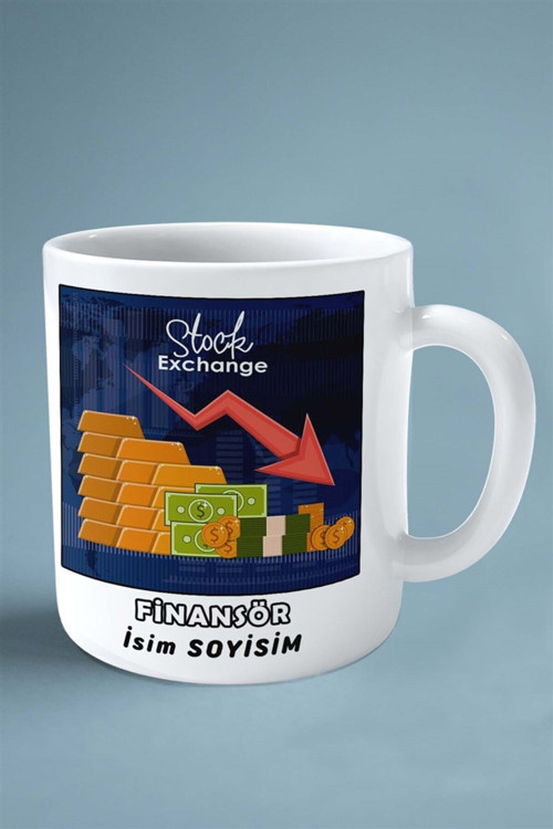 Art hedi̇ye finansör finans Meslek Baskılı Kupa Bardak Çift Taraflı baskı kişiye özel model 2