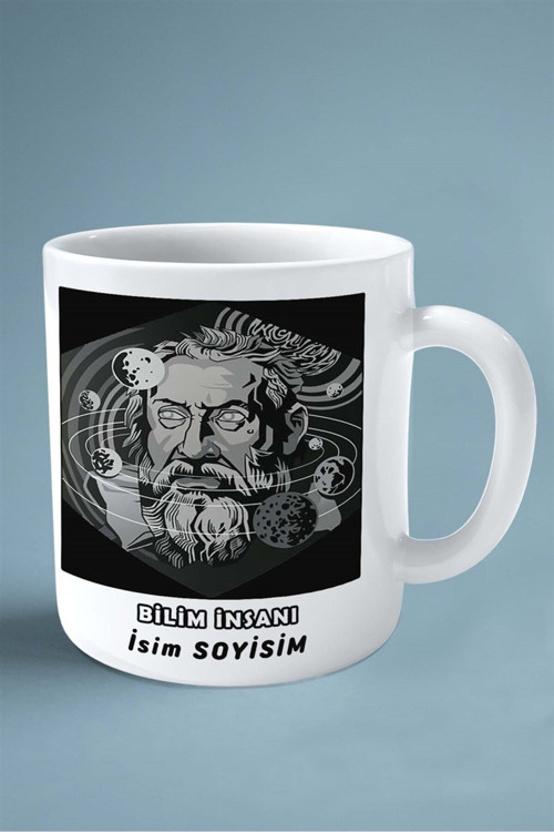 Art hedi̇ye bilim insanı Baskılı Kupa Bardak Çift Taraflı baskı kişiye özel model 21