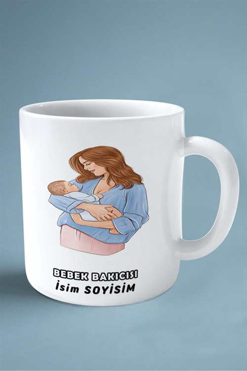 Art hedi̇ye bebek bakıcısı Baskılı Kupa Bardak Çift Taraflı baskı kişiye özel model 20