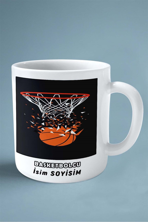Art hedi̇ye basketbolcu basketbol basket Baskılı Kupa Bardak Çift Taraflı baskı kişiye özel model 37
