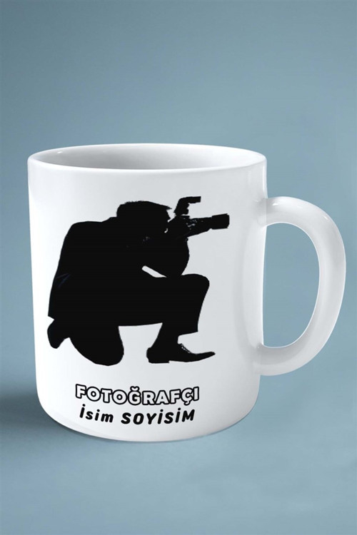 Art hedi̇ye fotoğrafçı fotoğraf Meslek Baskılı Kupa Bardak Çift Taraflı baskı kişiye özel model 8