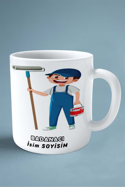 Art hedi̇ye badanacı boyacı Baskılı Kupa Bardak Çift Taraflı baskı kişiye özel model 6
