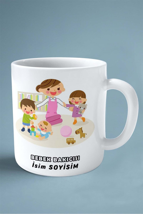 Art hedi̇ye bebek bakıcısı Baskılı Kupa Bardak Çift Taraflı baskı kişiye özel model 4