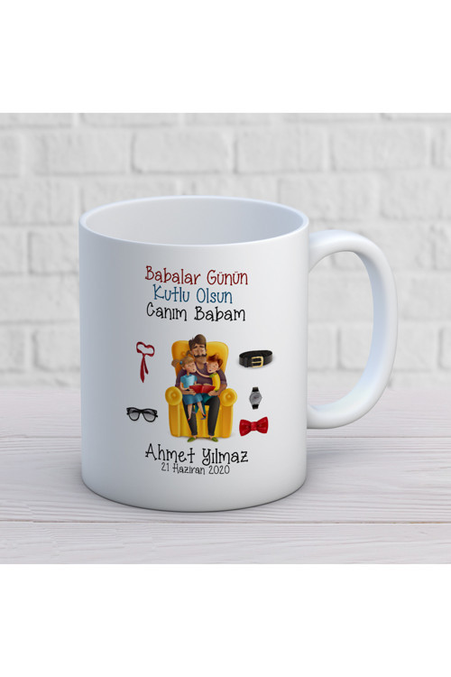Art hedi̇ye Babalar Günü 16.Tasarım Canım Babam Kupa Bardak
