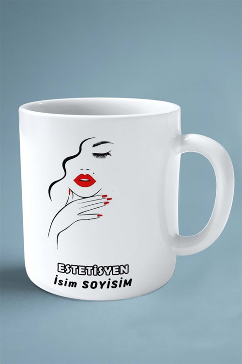 Art hedi̇ye estetisyen Meslek Baskılı Kupa Bardak Çift Taraflı baskı kişiye özel model 11