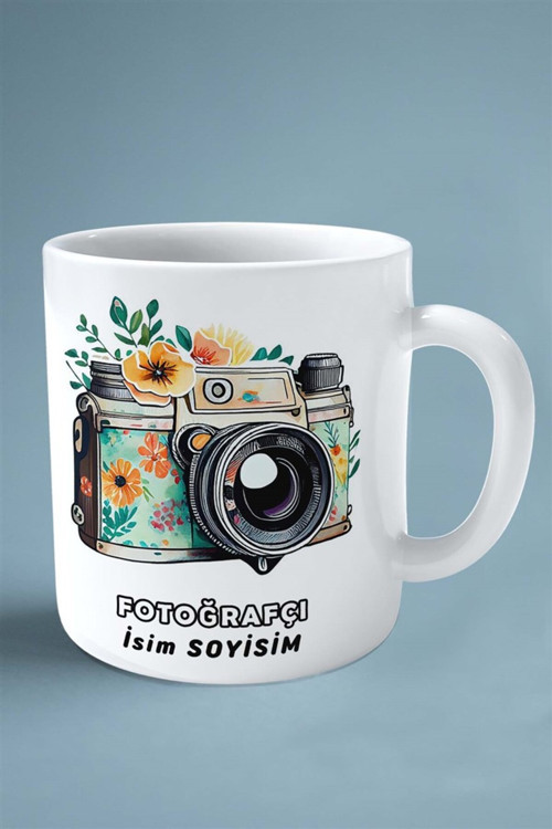Art hedi̇ye fotoğrafçı fotoğraf Meslek Baskılı Kupa Bardak Çift Taraflı baskı kişiye özel model 7