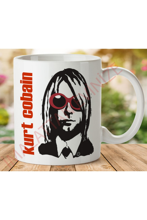 Art hedi̇ye 1-274 KURT COBAİN İki Tarafı Baskılı Kupa Bardak