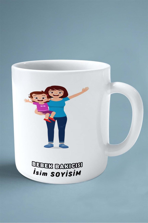 Art hedi̇ye bebek bakıcısı Baskılı Kupa Bardak Çift Taraflı baskı kişiye özel model 8