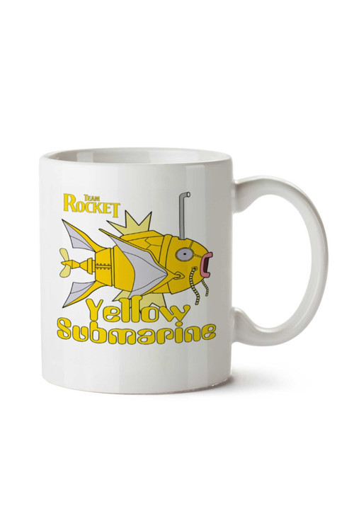 Art hedi̇ye Yellow Submarine - Team Rocket iki Tarafı Baskılı Kupa Bardak