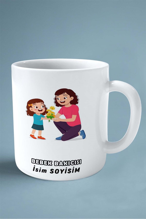 Art hedi̇ye bebek bakıcısı Baskılı Kupa Bardak Çift Taraflı baskı kişiye özel model 19