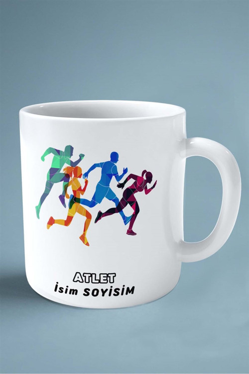 Art hedi̇ye atlet Baskılı Kupa Bardak Çift Taraflı baskı kişiye özel model 17