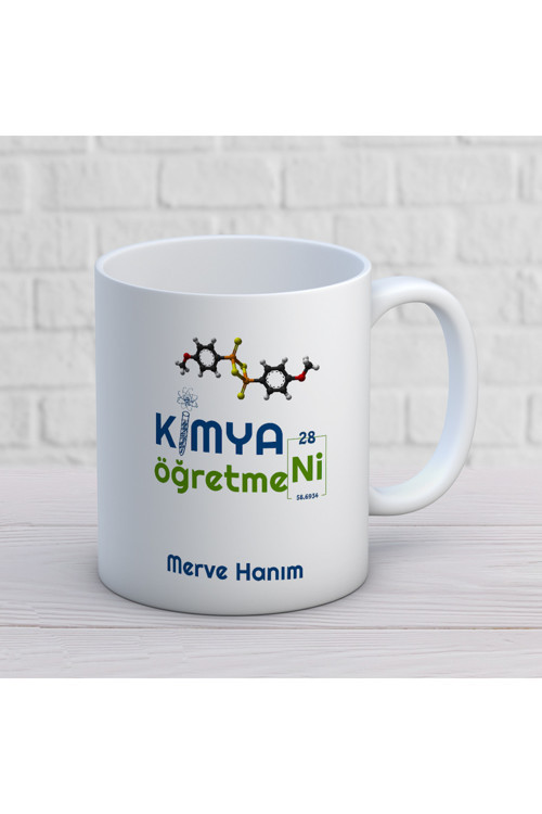 Art hedi̇ye Kişiye Özel Kimya Öğretmeni Kupa Bardak