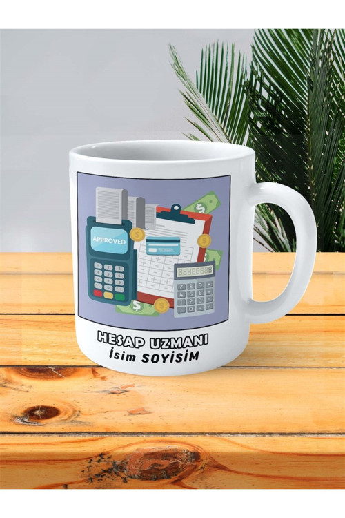 Art hedi̇ye hesap uzmanı Meslek Baskılı Kupa Bardak Çift Taraflı baskı kişiye özel model