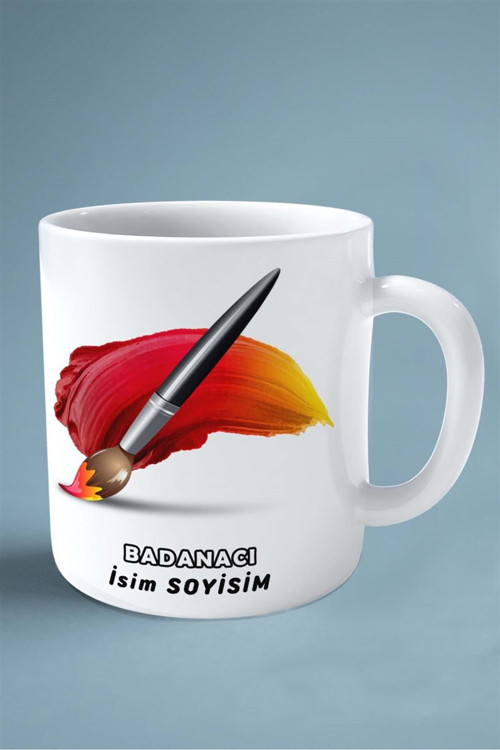 Art hedi̇ye badanacı boyacı Baskılı Kupa Bardak Çift Taraflı baskı kişiye özel model 12