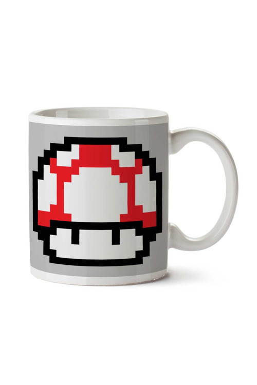 Art hedi̇ye Super Mario Mushroom Red White Spots iki Tarafı Baskılı Kupa Bardak