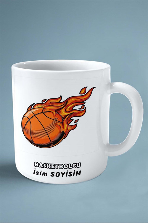Art hedi̇ye basketbolcu basketbol basket Baskılı Kupa Bardak Çift Taraflı baskı kişiye özel model 16