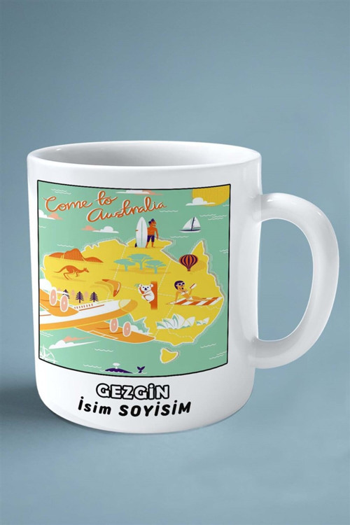 Art hedi̇ye gezgin gezici Meslek Baskılı Kupa Bardak Çift Taraflı baskı kişiye özel model 2