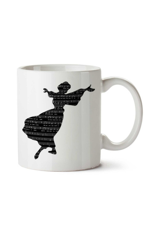 Art hedi̇ye Beauty And The Beast Belle Musical Silhouette Kupa Bardak