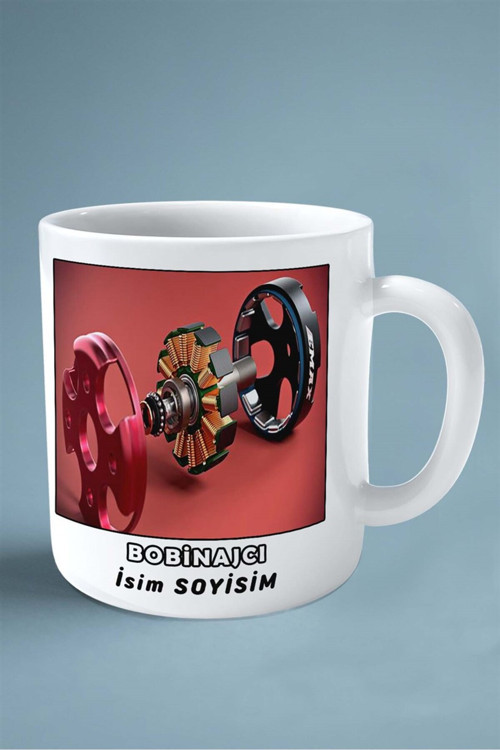 Art hedi̇ye bobinajcı Baskılı Kupa Bardak Çift Taraflı baskı kişiye özel model 6