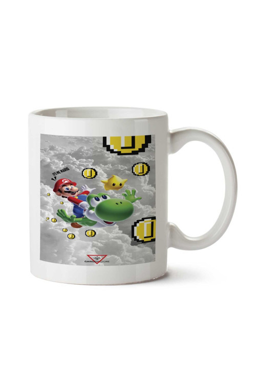 Art hedi̇ye Super Mario Bulut iki Tarafı Baskılı Kupa Bardak