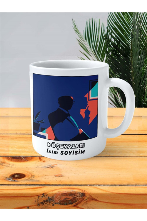 Art hedi̇ye köşe yazarı Meslek Baskılı Kupa Bardak Çift Taraflı baskı kişiye özel model