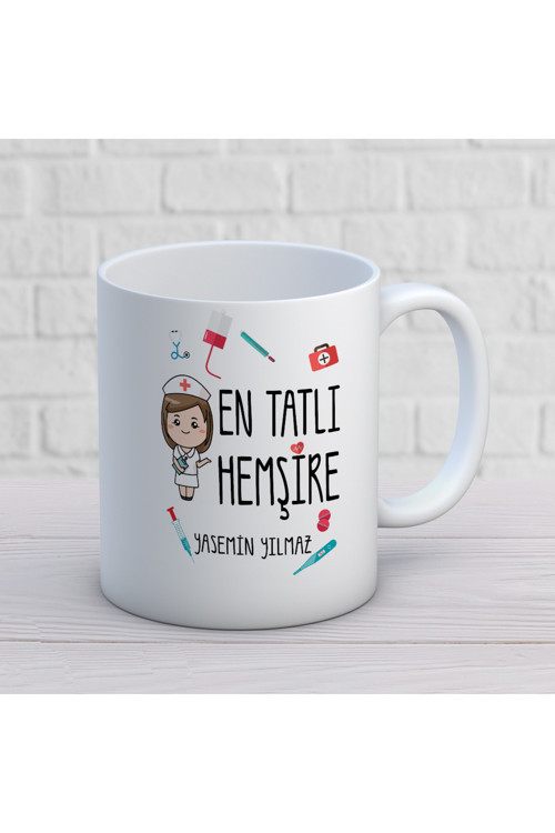 Art hedi̇ye Kişiye Özel En Tatlı Hemşire Kupa Bardak