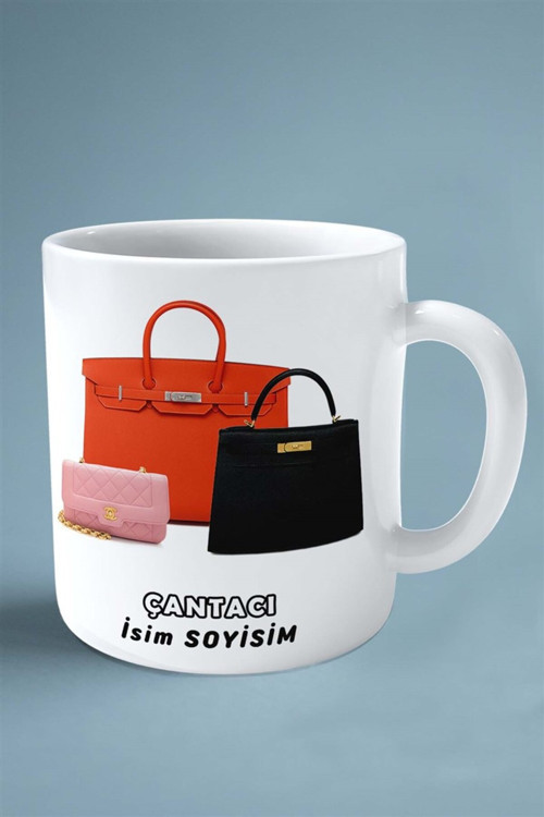 Art hedi̇ye çantacı Meslek Baskılı Kupa Bardak Çift Taraflı baskı kişiye özel model 8