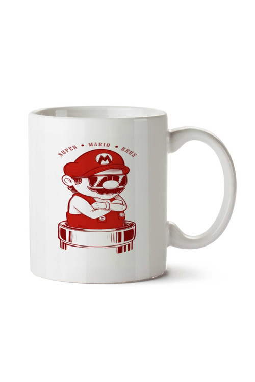 Art hedi̇ye Super Mario Bros.. iki Tarafı Baskılı Kupa Bardak