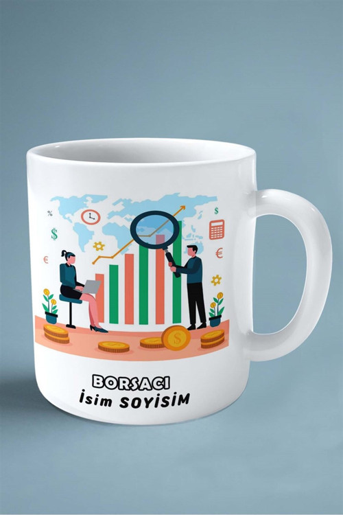 Art hedi̇ye borsacı Baskılı Kupa Bardak Çift Taraflı baskı kişiye özel model 14
