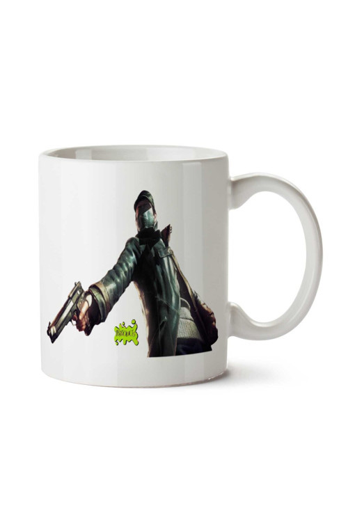 Art hedi̇ye Watch-Dogs-Transparent iki Tarafı Baskılı Kupa Bardak