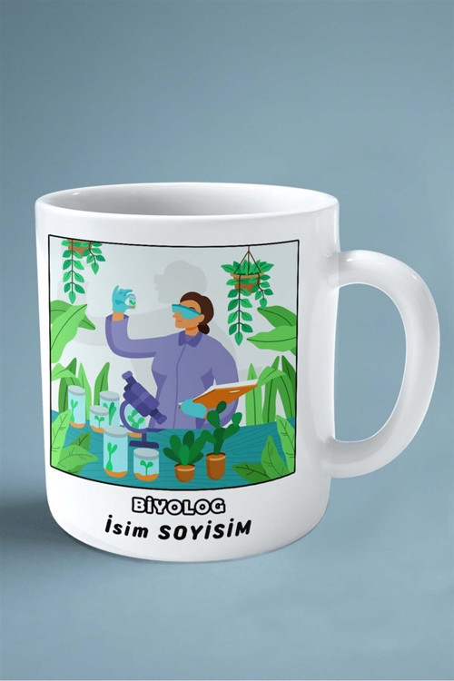 Art hedi̇ye biyolog Baskılı Kupa Bardak Çift Taraflı baskı kişiye özel model 11