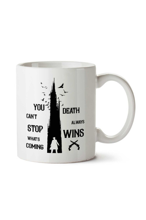 Art hedi̇ye The Dark Tower Gunslinger Death Always Wins Black iki Tarafı Baskılı Kupa Bardak
