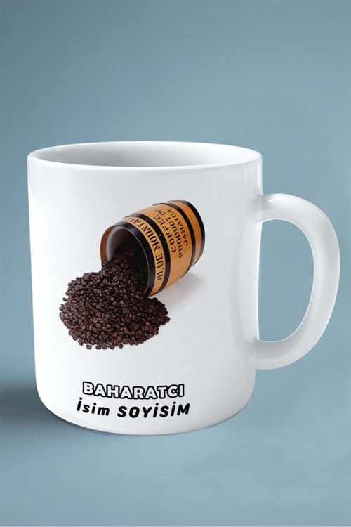 Art hedi̇ye baharatcı Baskılı Kupa Bardak Çift Taraflı baskı kişiye özel model 4