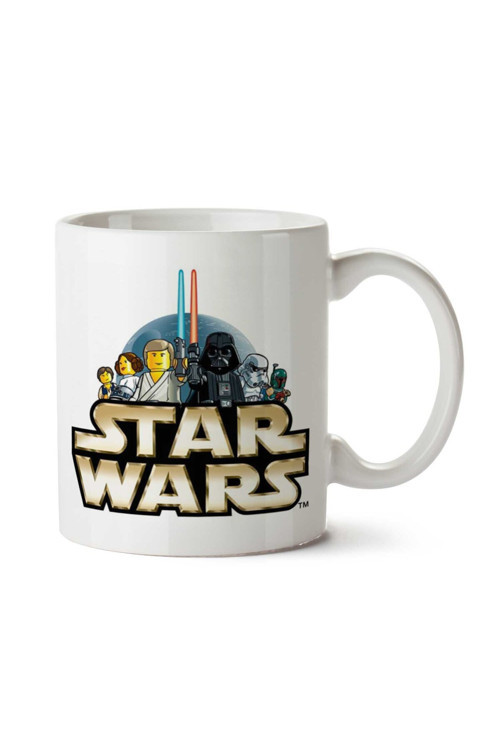 Art hedi̇ye Star Wars Lego Logo iki Tarafı Baskılı Kupa Bardak